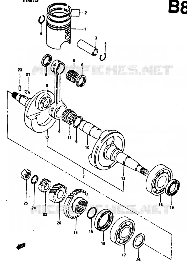 VILEBREQUIN Suzuki MOTO 125 RG 1993  RG125FUP(N/P/R)