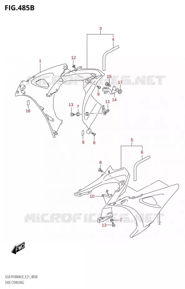 FLANCS DE CARENAGES000A)(SEE NOTE 1) Suzuki MOTO 1000 GSX-R 2019  GSX-R1000RA L9 / GSX-R1000RZA L9 (E21)