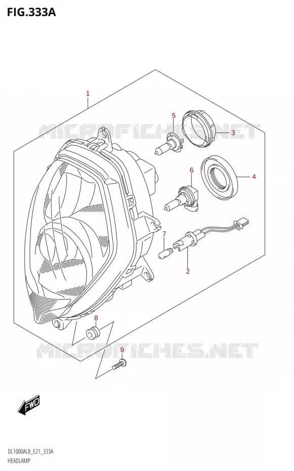PHARE Suzuki MOTO 1000 V-STROM 2018  DL1000AL8 E21
