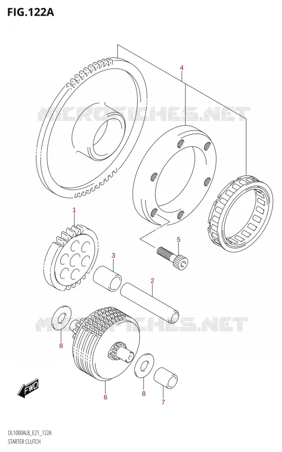 ROUE LIBRE DE DEMARREUR Suzuki MOTO 1000 V-STROM 2018  DL1000AL8 E21