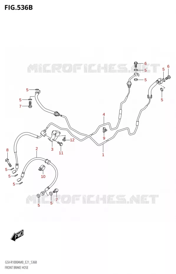 DURITE DE FREIN AVANTX-R1000RA,GSX-R1000RZA) Suzuki MOTO 1000 GSX-R 2020  GSX-R1000RA M0 / GSX-R1000RZA M0 (E21)