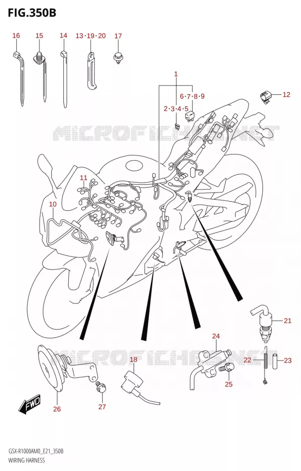 FAISCEAU ELECTRIQUEX-R1000A) Suzuki MOTO 1000 GSX-R 2020  GSX-R1000A M0 (E21)
