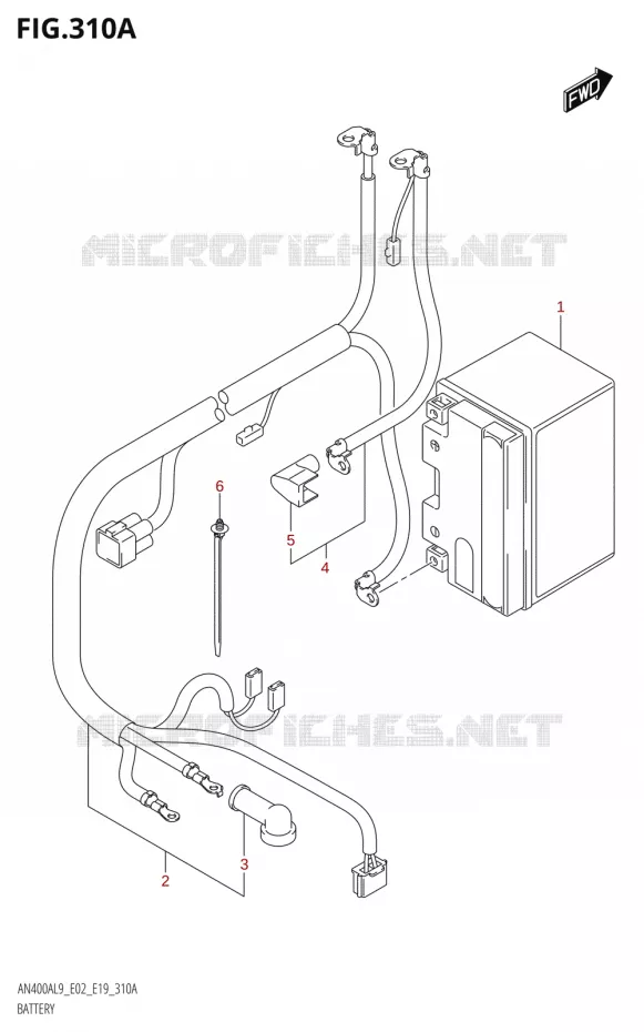 BATTERIE Suzuki SCOOTER 400 BURGMAN 2019  AN400A L9 (E02,E19)