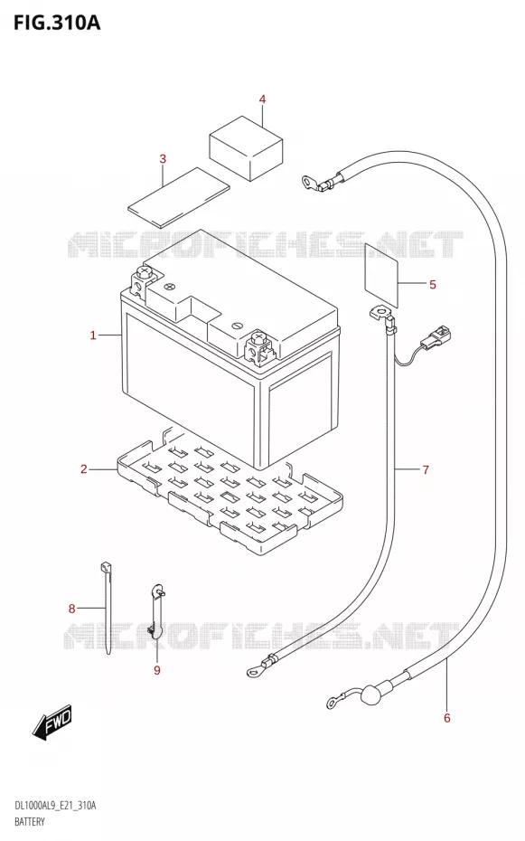 BATTERIE Suzuki MOTO 1000 V-STROM 2019  DL1000XA L9 (E21)