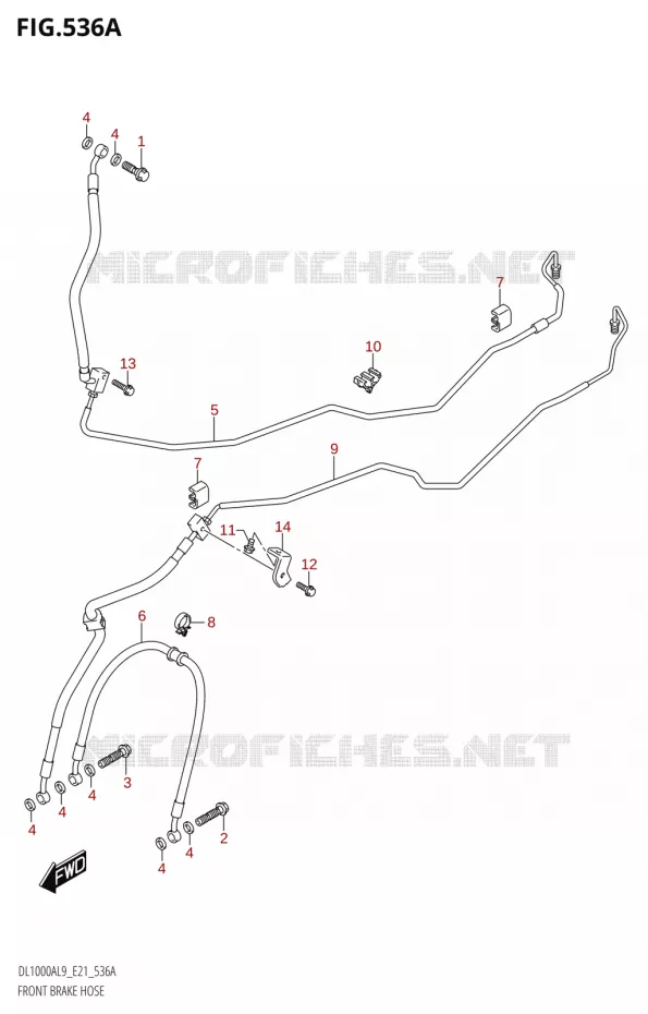 DURITE DE FREIN AVANT Suzuki MOTO 1000 V-STROM 2019  DL1000A L9 (E21)