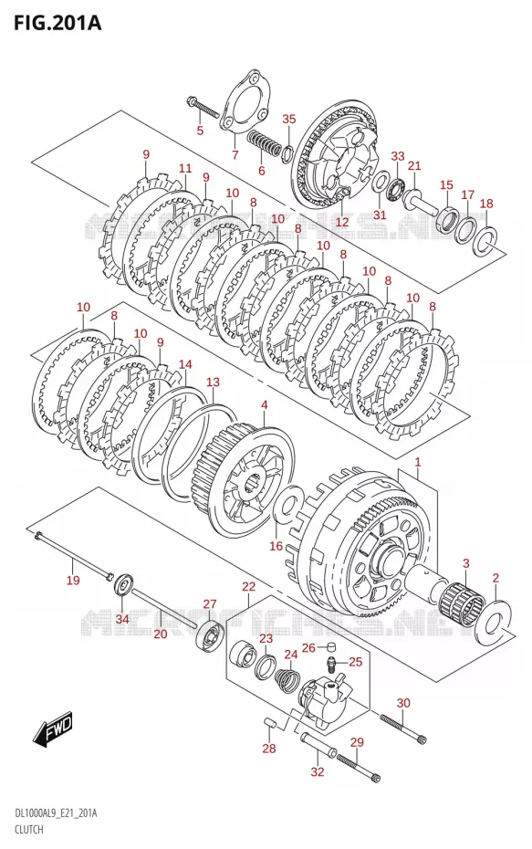 EMBRAYAGE Suzuki MOTO 1000 V-STROM 2019  DL1000XA L9 (E21)