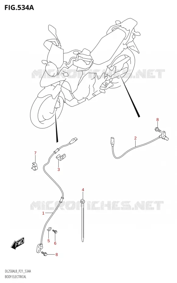 COMPOSANTS ELECTRIQUES Suzuki MOTO 250 V-STROM 2018  DL250A L8 (P21)