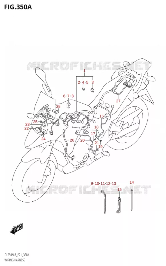 FAISCEAU ELECTRIQUE Suzuki MOTO 250 V-STROM 2018  DL250A L8 (P21)