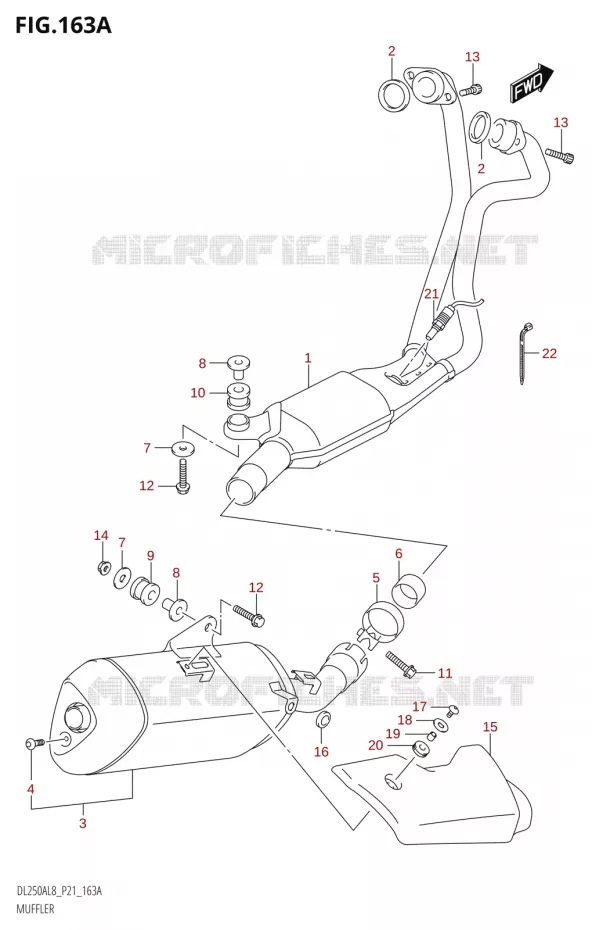 SILENCIEUX Suzuki MOTO 250 V-STROM 2018  DL250A L8 (P21)