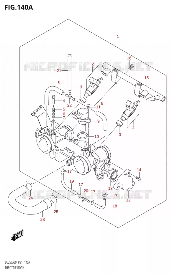 CORPS DE PAPILLON Suzuki MOTO 250 V-STROM 2019  DL250A L9 (P21)
