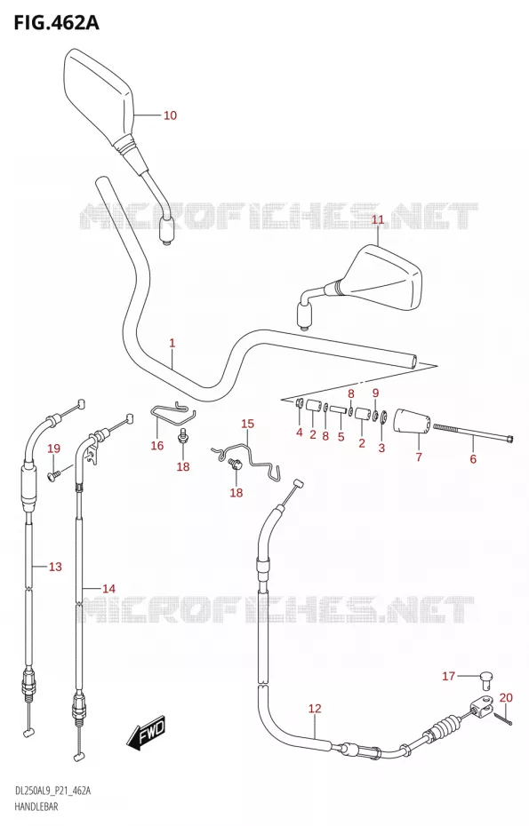 GUIDON Suzuki MOTO 250 V-STROM 2019  DL250A L9 (P21)