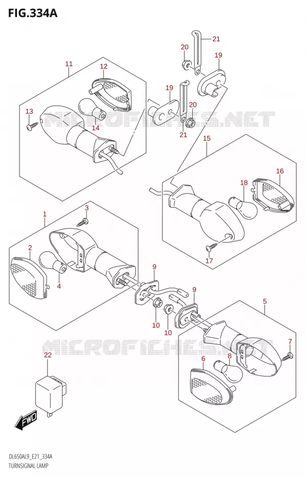 CLIGNOTANTS Suzuki MOTO 650 V-STROM 2019  DL650XA L9 (E21)