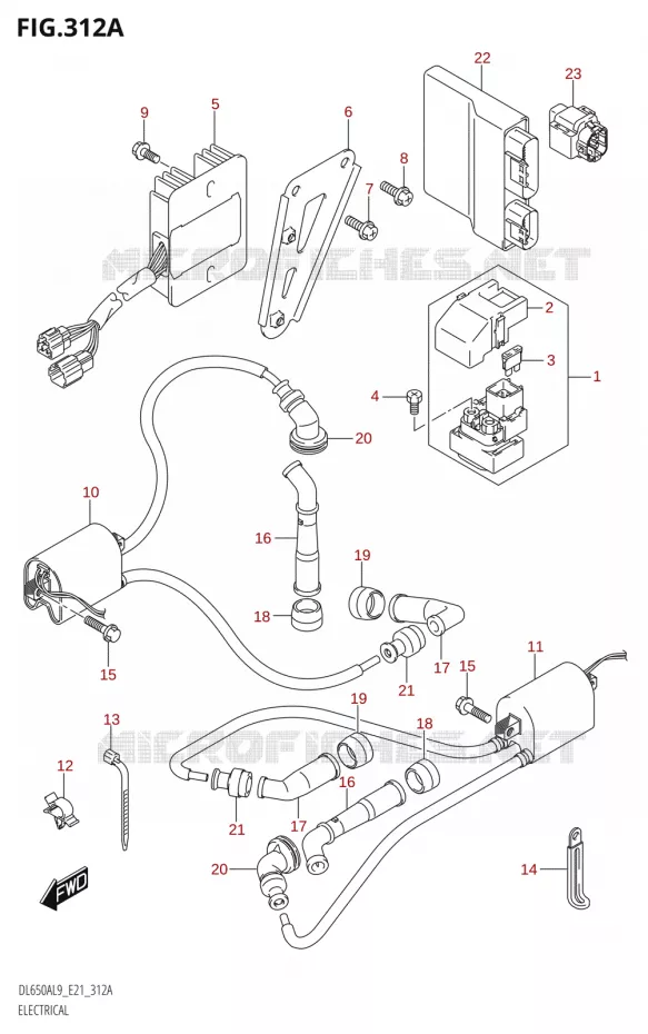 PARTIE ELECTRIQUEA,DL650A) Suzuki MOTO 650 V-STROM 2019  DL650A L9 (E21)
