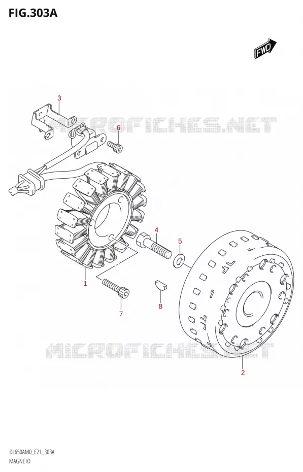 ALLUMAGE ROTOR - STATOR Suzuki MOTO 650 V-STROM 2020  DL650XA M0 (E21)