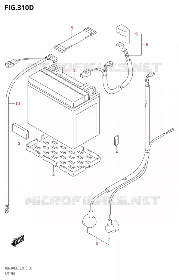BATTERIE Suzuki MOTO 650 V-STROM 2020  DL650A M0 (E21)