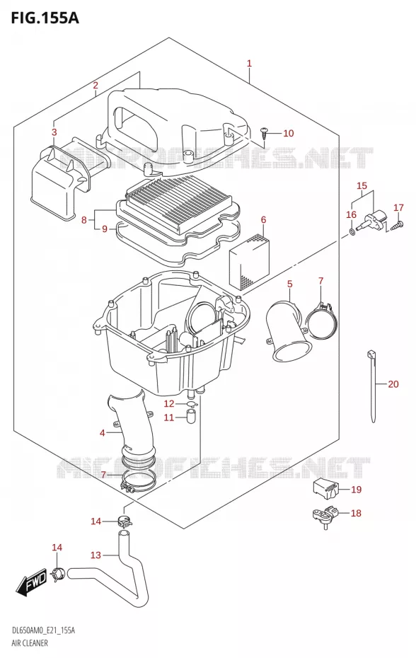 FILTRE A AIR Suzuki MOTO 650 V-STROM 2020  DL650A M0 (E21)