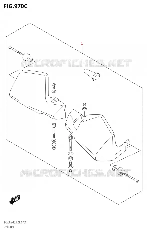 OPTIONSL (DL650A,DL650AUE)(SEE NOTE 1) Suzuki MOTO 650 V-STROM 2020  DL650A M0 (E21)