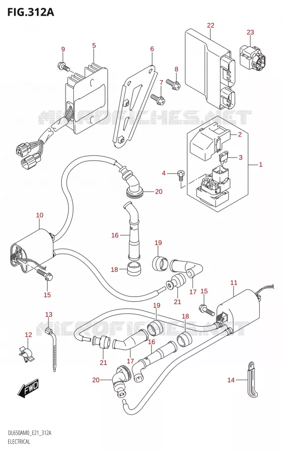 PARTIE ELECTRIQUEA,DL650A) Suzuki MOTO 650 V-STROM 2020  DL650A M0 (E21)