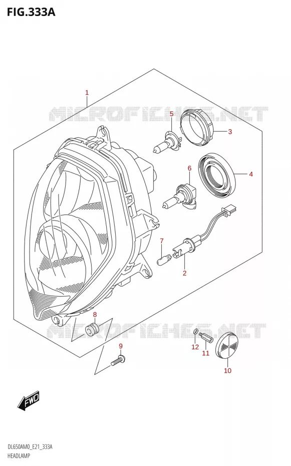PHARE Suzuki MOTO 650 V-STROM 2020  DL650A M0 (E21)