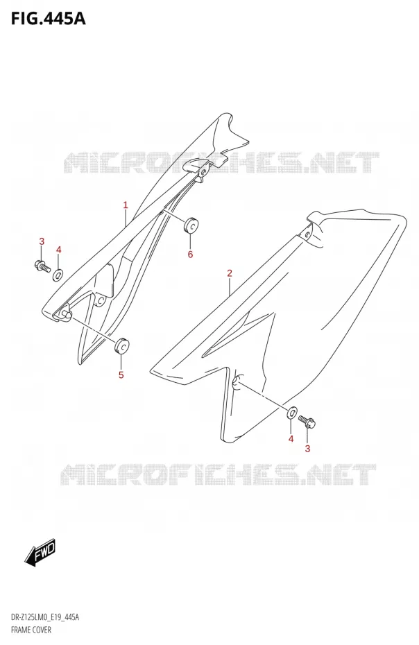 CARENAGES ARRIERE Suzuki MOTO 125 DR-Z 2020  DR-Z125L M0 (E19)