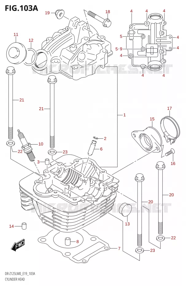 CULASSE Suzuki MOTO 125 DR-Z 2020  DR-Z125L M0 (E19)