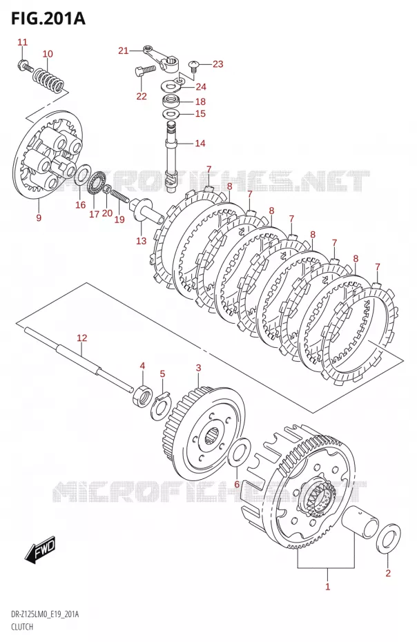 EMBRAYAGE Suzuki MOTO 125 DR-Z 2020  DR-Z125L M0 (E19)
