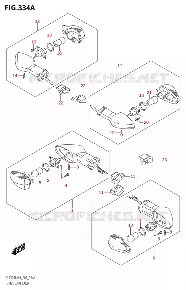 CLIGNOTANTS Suzuki MOTO 150 INTRUDER 2019  GL150RLA L9 (P01)