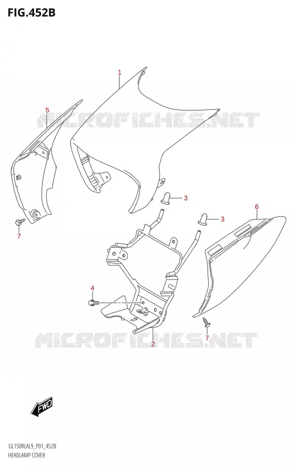SUPPORT - CARENAGES DE PHARE Suzuki MOTO 150 INTRUDER 2019  GL150RLA L9 (P01)