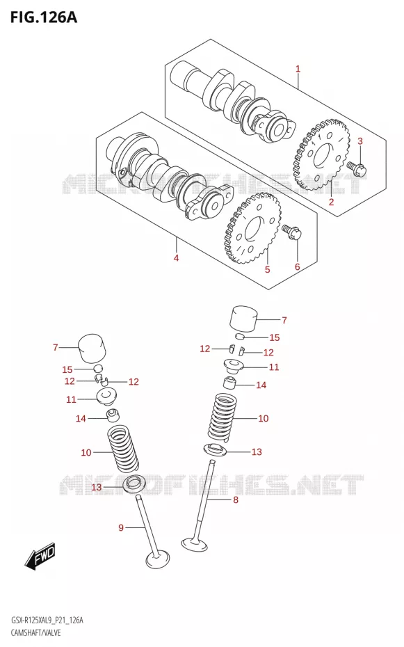 ARBRE A CAMES - VALVE Suzuki MOTO 125 GSX-R 2019  GSX-R125XA L9 (P21)
