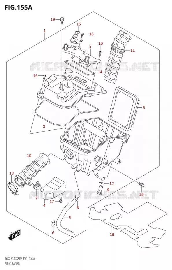FILTRE A AIR Suzuki MOTO 125 GSX-R 2019  GSX-R125XA L9 (P21)