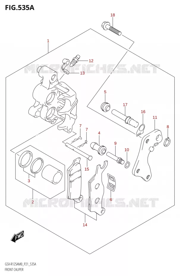 ETRIER DE FREIN AVANT Suzuki MOTO 125 GSX-R 2020  GSX-R125XA M0 (P21)