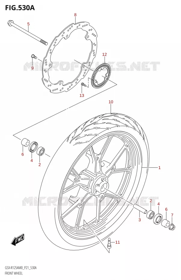 ROUE AVANT Suzuki MOTO 125 GSX-R 2020  GSX-R125XA M0 (P21)