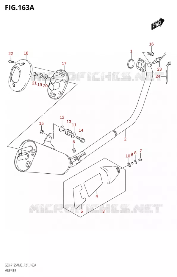 SILENCIEUX Suzuki MOTO 125 GSX-R 2020  GSX-R125XA M0 (P21)