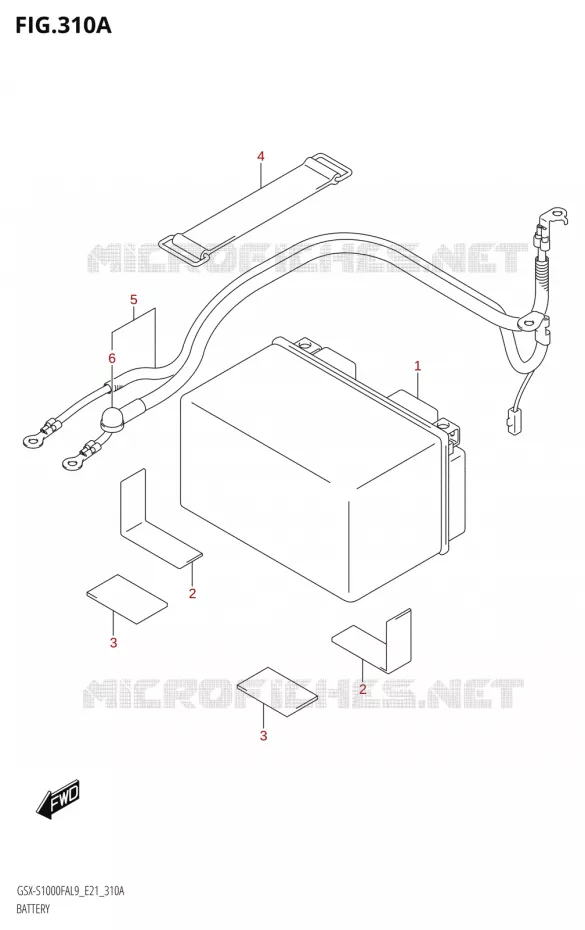 BATTERIE Suzuki MOTO 1000 GSX-S 2019  GSX-S1000FZA L9 (E21)