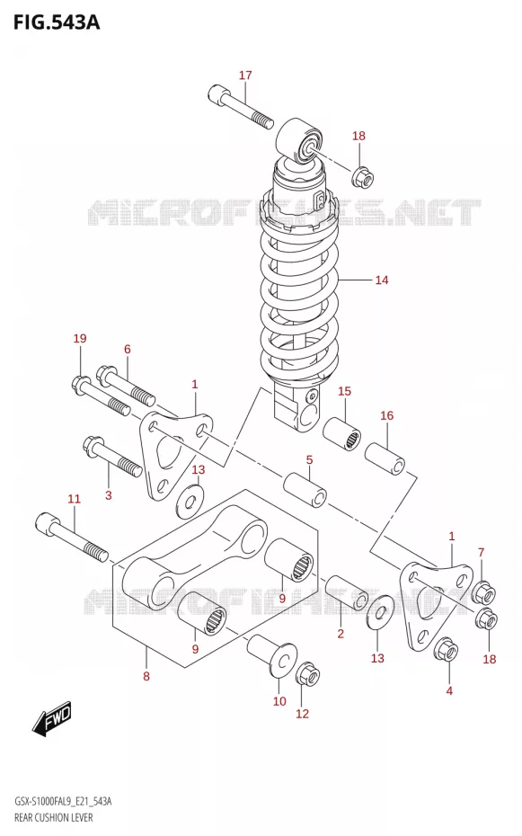 BIELLETTE DE SUSPENSION ARRIERE Suzuki MOTO 1000 GSX-S 2019  GSX-S1000FZAUF L9 (E21)
