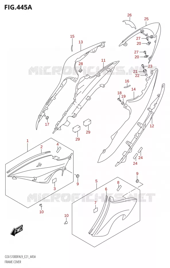 CARENAGES (GSX-S1000FA:L9:E21) Suzuki MOTO 1000 GSX-S 2019  GSX-S1000FA L9 (E21)