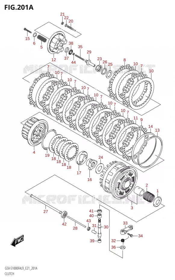EMBRAYAGE Suzuki MOTO 1000 GSX-S 2019  GSX-S1000FYA L9 (E21)