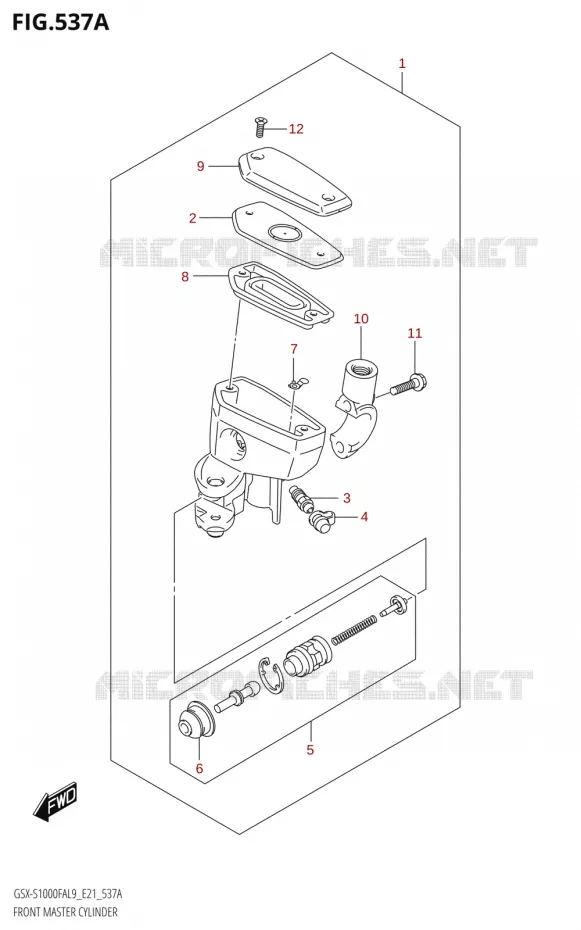 MAITRE CYLINDRE AVANT Suzuki MOTO 1000 GSX-S 2019  GSX-S1000FYA L9 (E21)