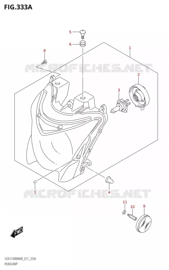 PHARE Suzuki MOTO 1000 GSX-S 2020  GSX-S1000A M0 / GSX-S1000ZA M0 (E21)