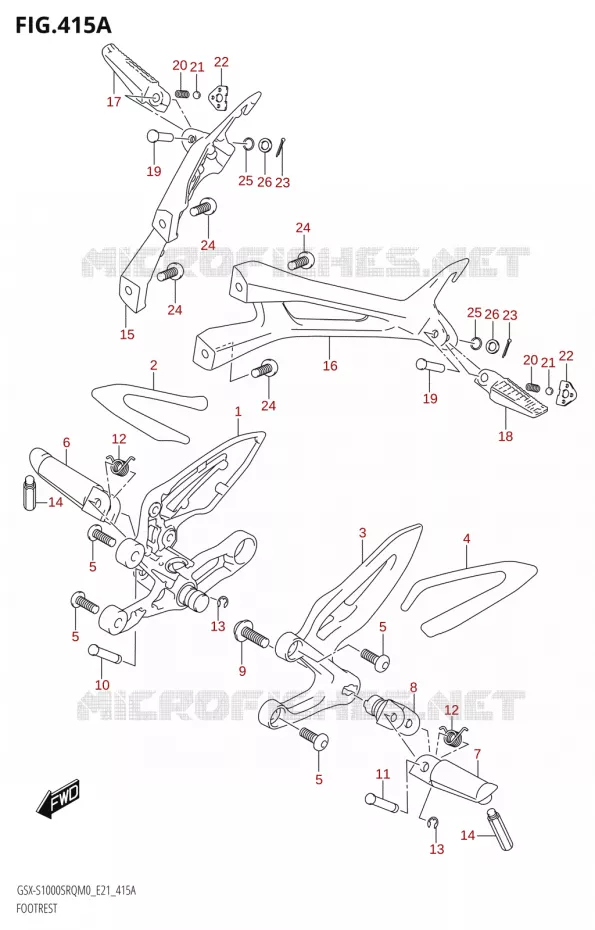 REPOSE PIEDS Suzuki MOTO 1000 KATANA 2020  GSX-S1000STQ M0 (E21)