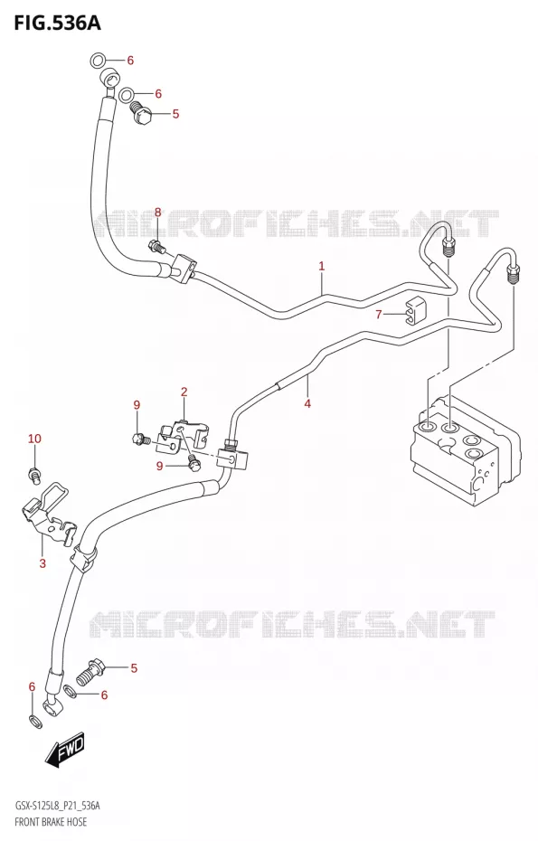DURITE DE FREIN AVANT Suzuki MOTO 125 GSX-S 2018  GSX-S125ML L8 (P21)
