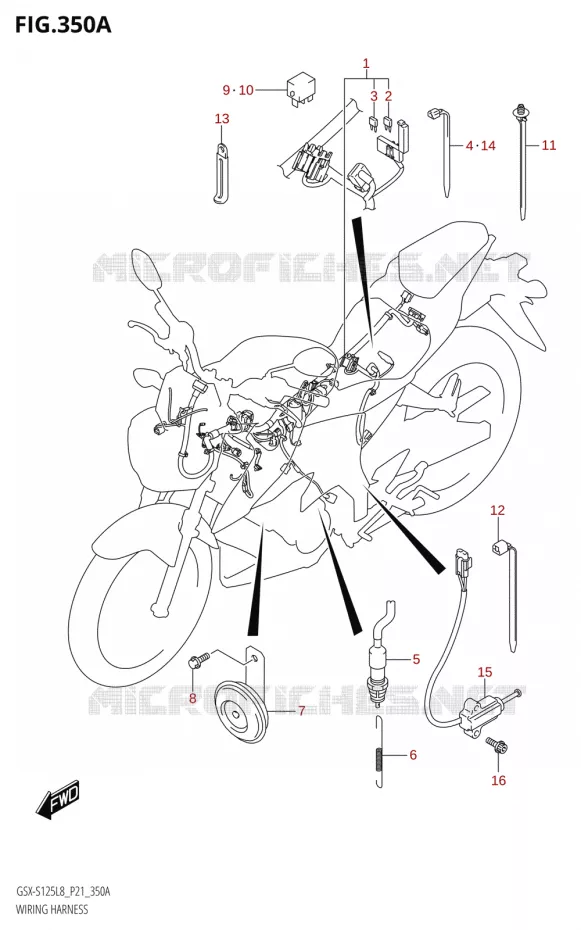 FAISCEAU ELECTRIQUE Suzuki MOTO 125 GSX-S 2018  GSX-S125MLX L8 (P21)