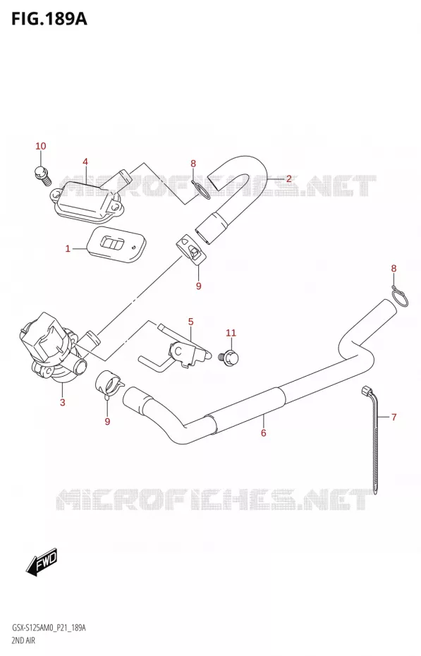 SYSTEME RECYCLAGE GAZ ECHAPPEMENT Suzuki MOTO 125 GSX-S 2020  GSX-S125A M0 / GSX-S125XA M0 (P21)