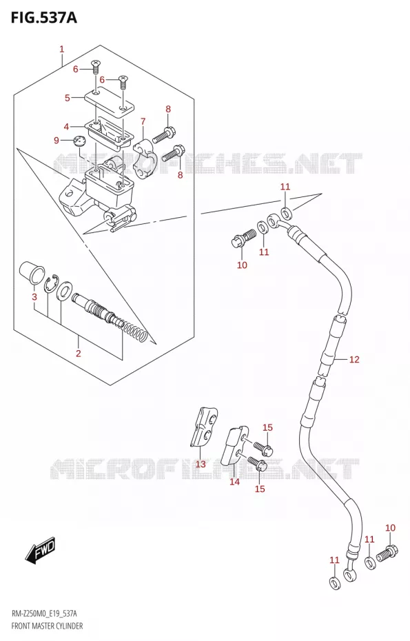 MAITRE CYLINDRE AVANT Suzuki MOTO 250 RM-Z 2020  RM-Z250 M0 (E19)
