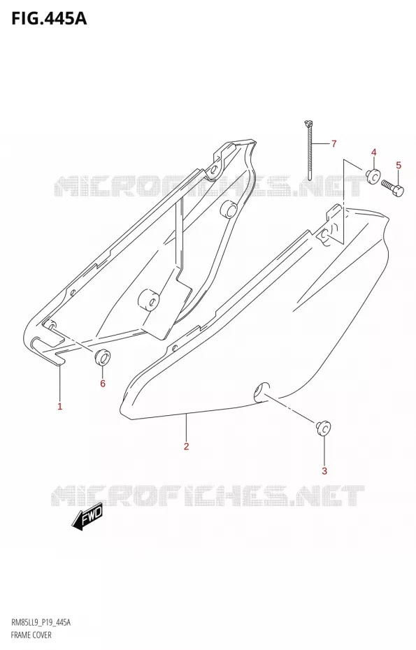 CARENAGES ARRIERE Suzuki MOTO 85 RM 2019  RM85L L9 (P19)