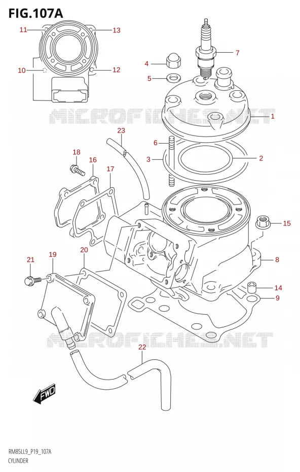 CYLINDRE Suzuki MOTO 85 RM 2019  RM85L L9 (P19)