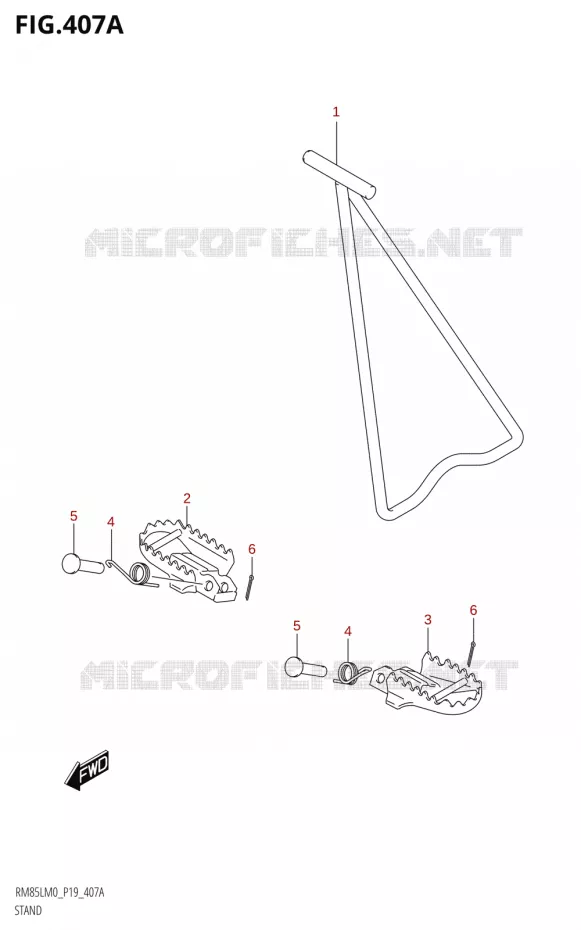 BEQUILLE Suzuki MOTO 85 RM 2020  RM85L M0 (P19)