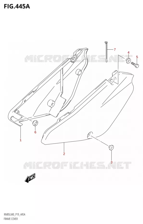 CARENAGES ARRIERE Suzuki MOTO 85 RM 2020  RM85L M0 (P19)