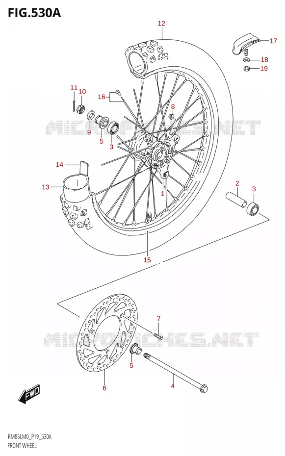 ROUE AVANT Suzuki MOTO 85 RM 2020  RM85L M0 (P19)