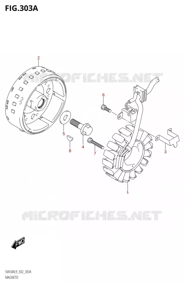 ALLUMAGE ROTOR - STATOR Suzuki MOTO 650 SV 2019  SV650XA L9 (E02)